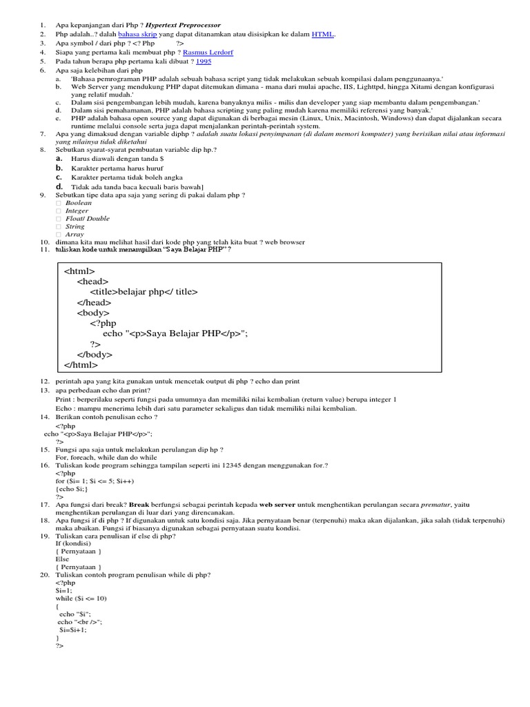 Apa Kepanjangan Dari PHP PDF