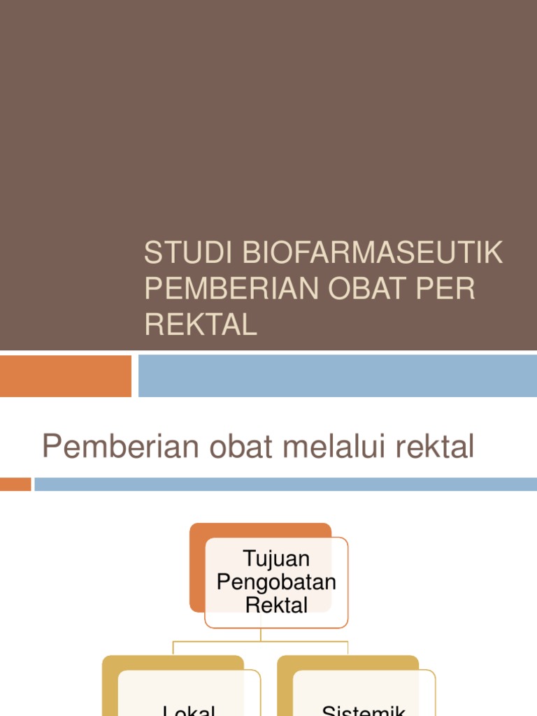 Studi Biofarmasetika Rektal | PDF