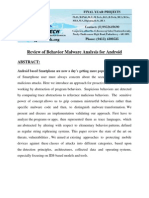 Review of Behavior Malware Analysis for Android Docx