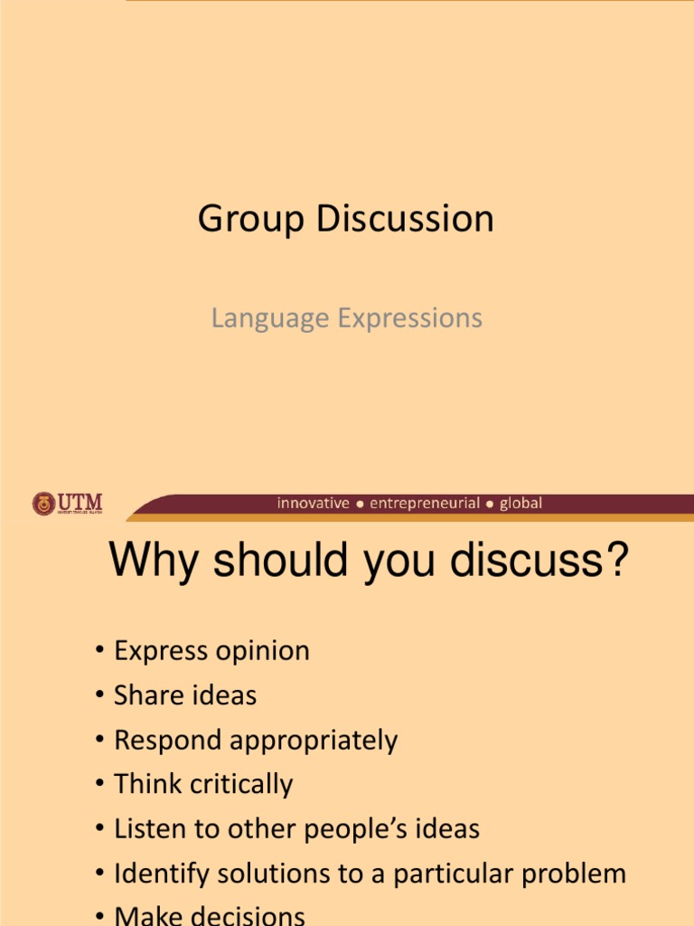 Group Discussion-Language Expressions | PDF | Argument | Conversation