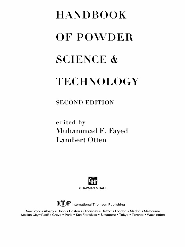 Handbook of Powder Science and Technology | PDF | Fluid Dynamics ...