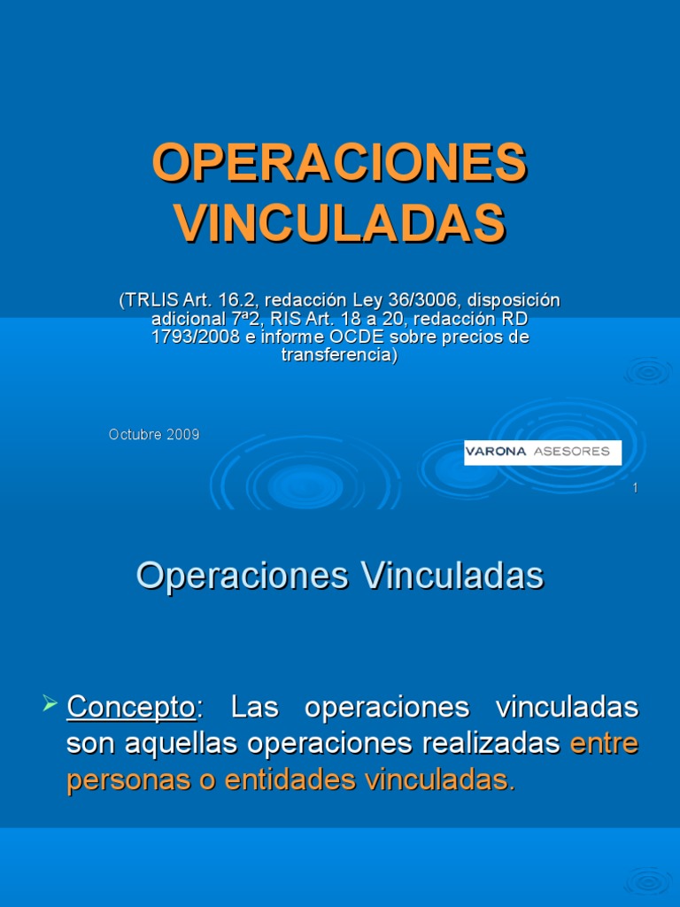 Operaciones Vinculadas Economias Business