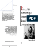 Les Caractéristiques Fondamentales Du Parti Communiste-Ouv