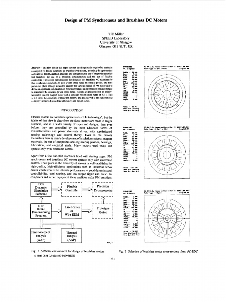 Brushless PM Motor Design Tools | PDF | Electric Motor | Finite Element ...