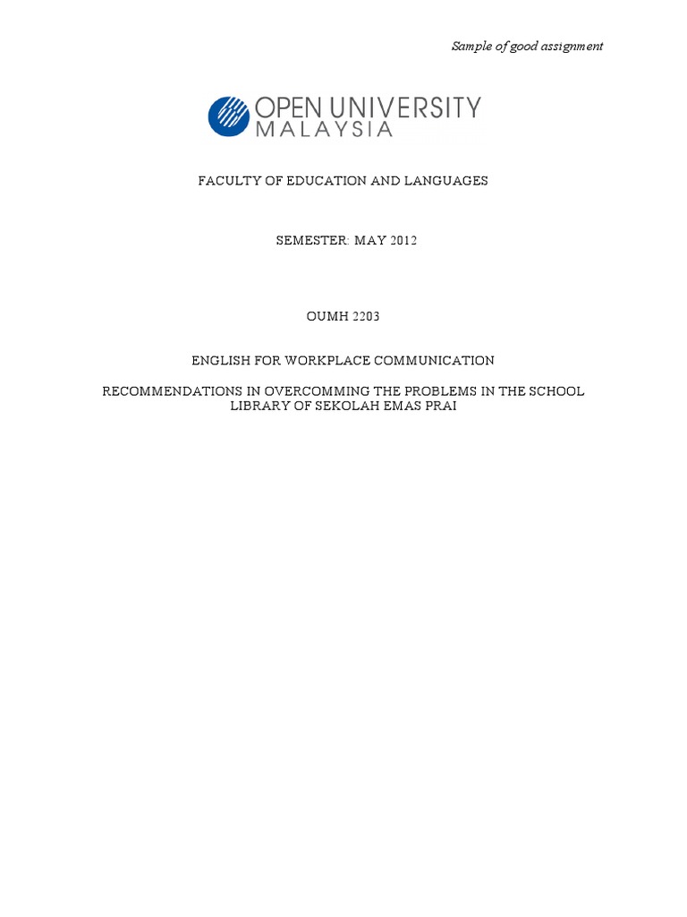 Sample Answer For Report Writing | PDF