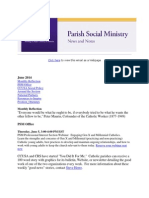 June 2014 Catholic Charities USA Parish Social Ministry Newletter