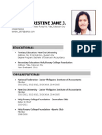 Accountancy Graduate CV