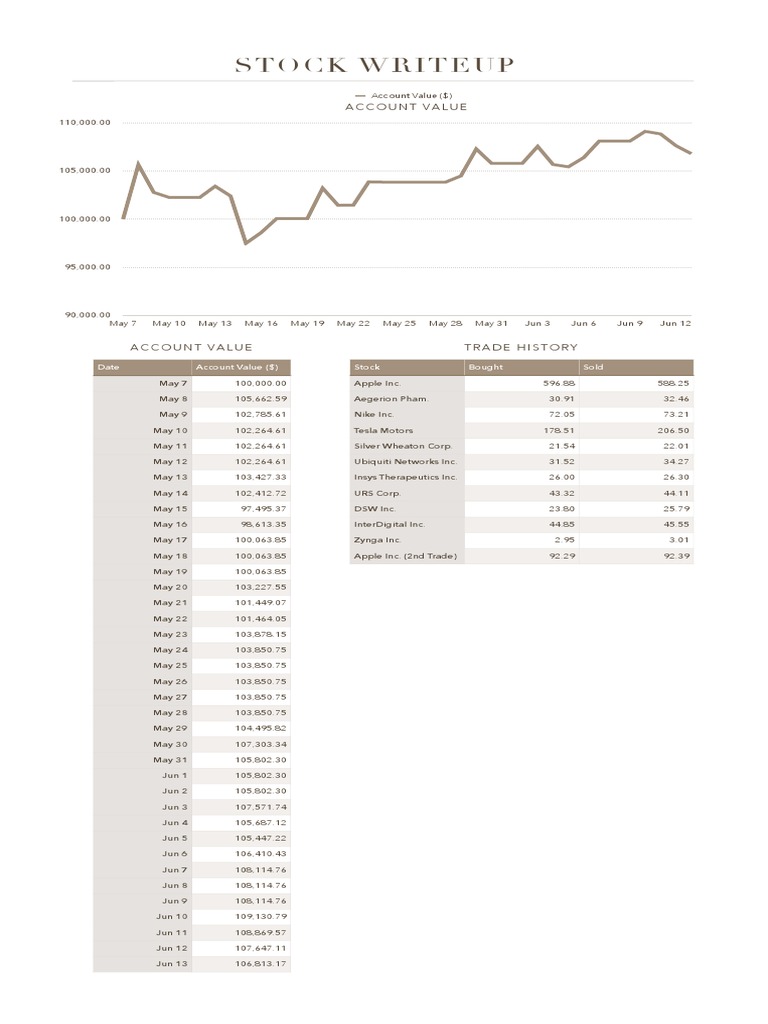 Stock Account Value and Trade History | PDF | Travel