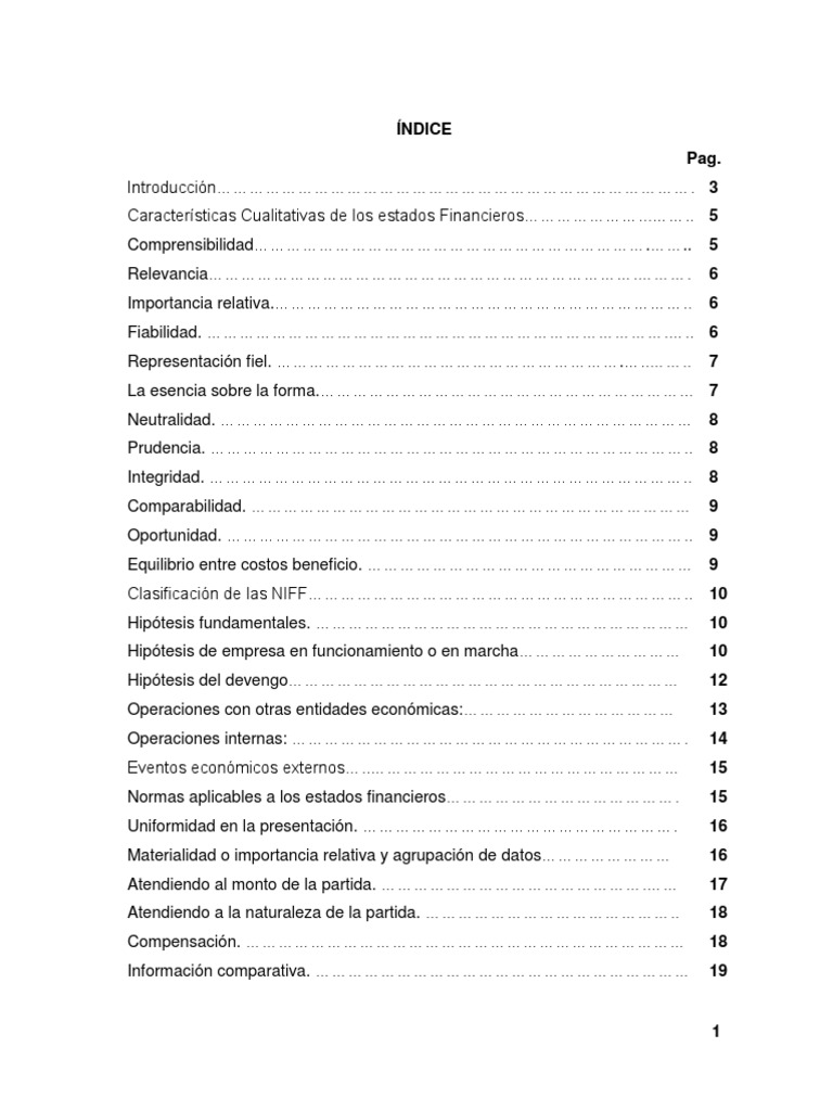 Características Cualitativas de Los Estados Financieros