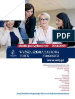Informator 2014 - Studia Podyplomowe - Wyższa Szkoła Bankowa W Toruniu