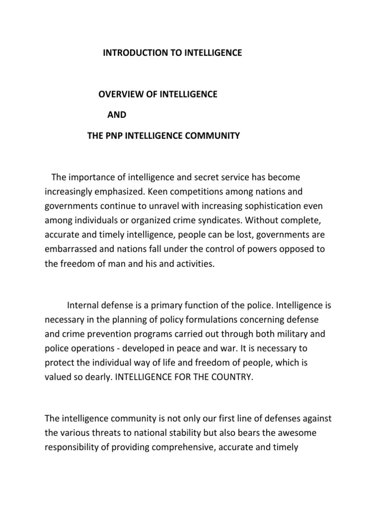 Overview of Intelligence Systems | PDF | Espionage | Moses