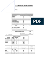 Economia Final Calculo de Costos de Una Vivienda