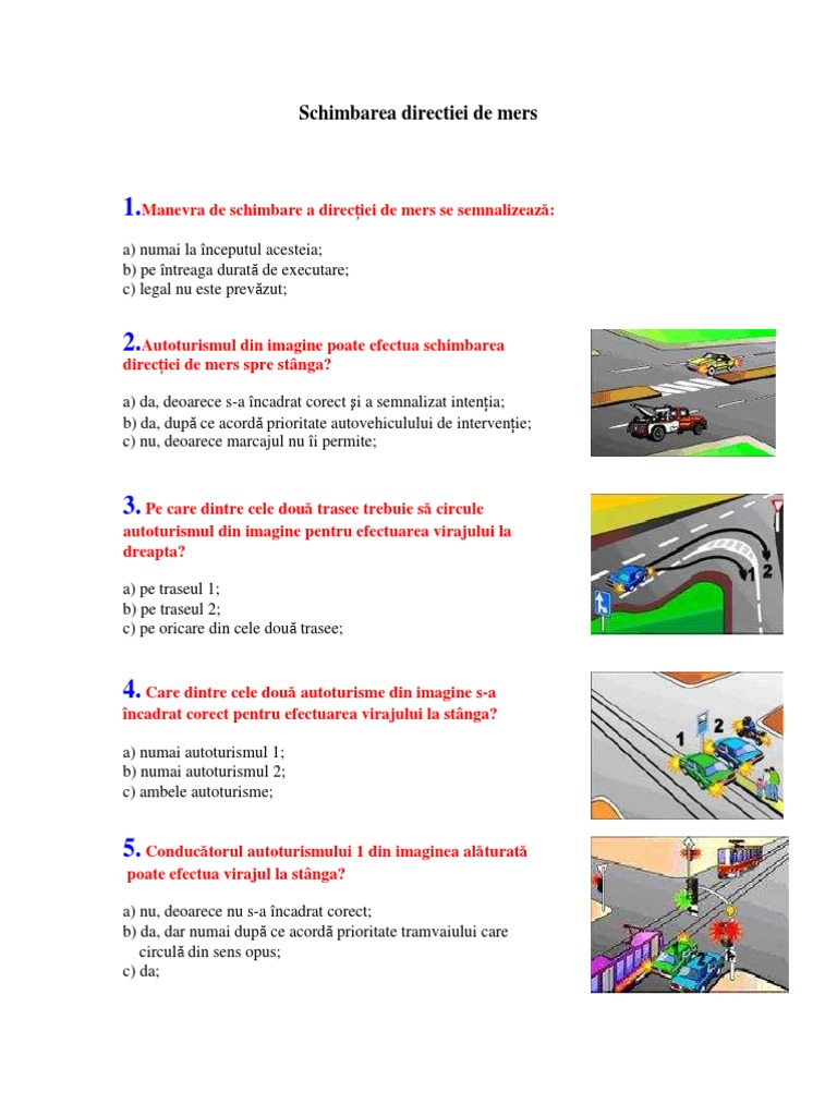 Schimbarea Directiei De Mers