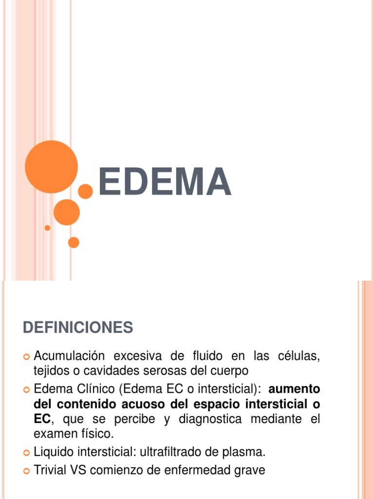 Características y tipos de edema | PDF | Edema | Especialidades Medicas