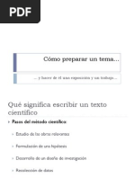 Cómo Preparar Un Tema