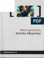 Achille Mbembe. Necropolítica