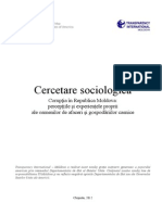 Cercetare Sociologica Coruptia Din R.moldova