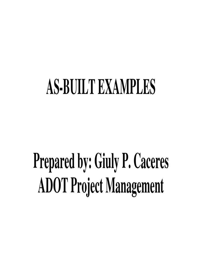 As-Built Examples Preparation Guide | PDF