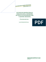 Intención de Voto Alcaldía de Lima, Junio 2014