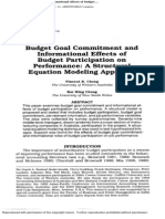 Chong, Vincent.K Budget Goal Commitment and Informational Effects of Budget Participation On Performance 2002
