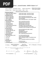 FINA1221 Formula Sheet