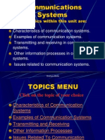 Communications Systems: The Topics Within This Unit Are