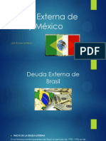 Evolución de la deuda externa de Brasil y México desde la independencia