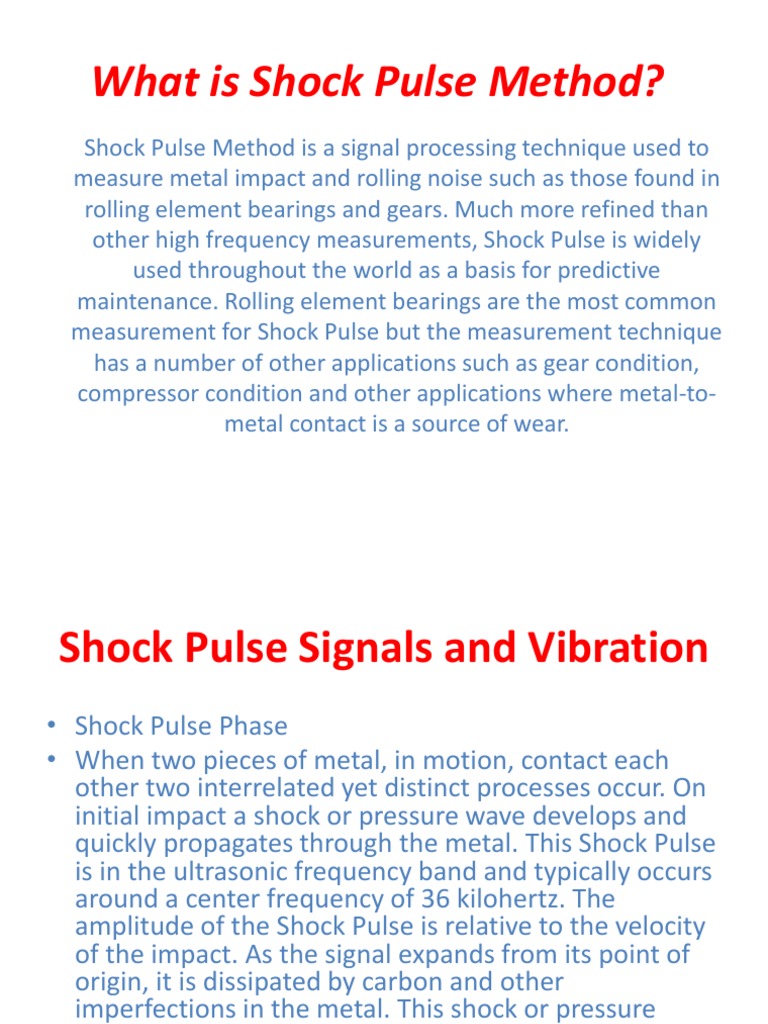 Shock Pulse Method Download Free PDF Bearing (Mechanical) Shock Wave