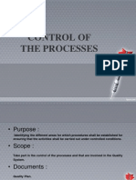 Control of The Processes