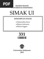 Download Soal SIMAK UI 2013 Kemampuan dasar 331 by 030929 SN230023582 doc pdf