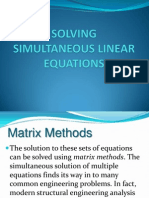 Solving Simultaneous Linear Equation