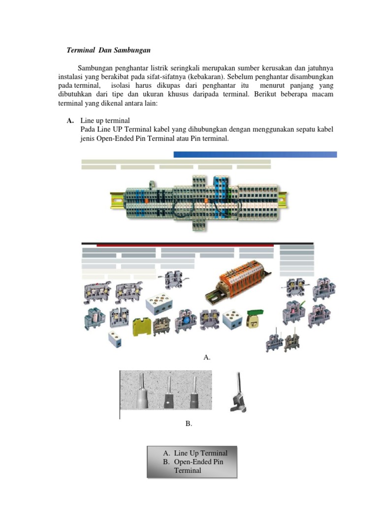 Macam Terminal dan Sambungan Kabel Listrik | PDF | Teknologi & Rekayasa