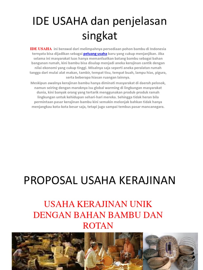 Proposal Usaha Kerajinan