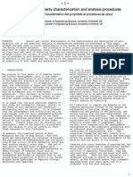 Soil Mechanics -property chanracterization and analysis procedures