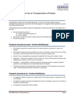 Service Tax On Transportation of Goods