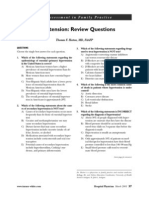 Hypertension: Review Questions: Self-Assessment in Family Practice