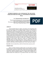 Studies On Removal of Acid Orange 7 by Advanced Oxidation Process Using Uv and Hydrogen Peroxide (H2o2)