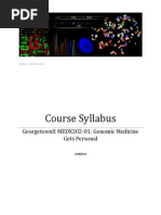 Course Syllabus: Georgetownx Medx202 - 01: Genomic Medicine Gets Personal