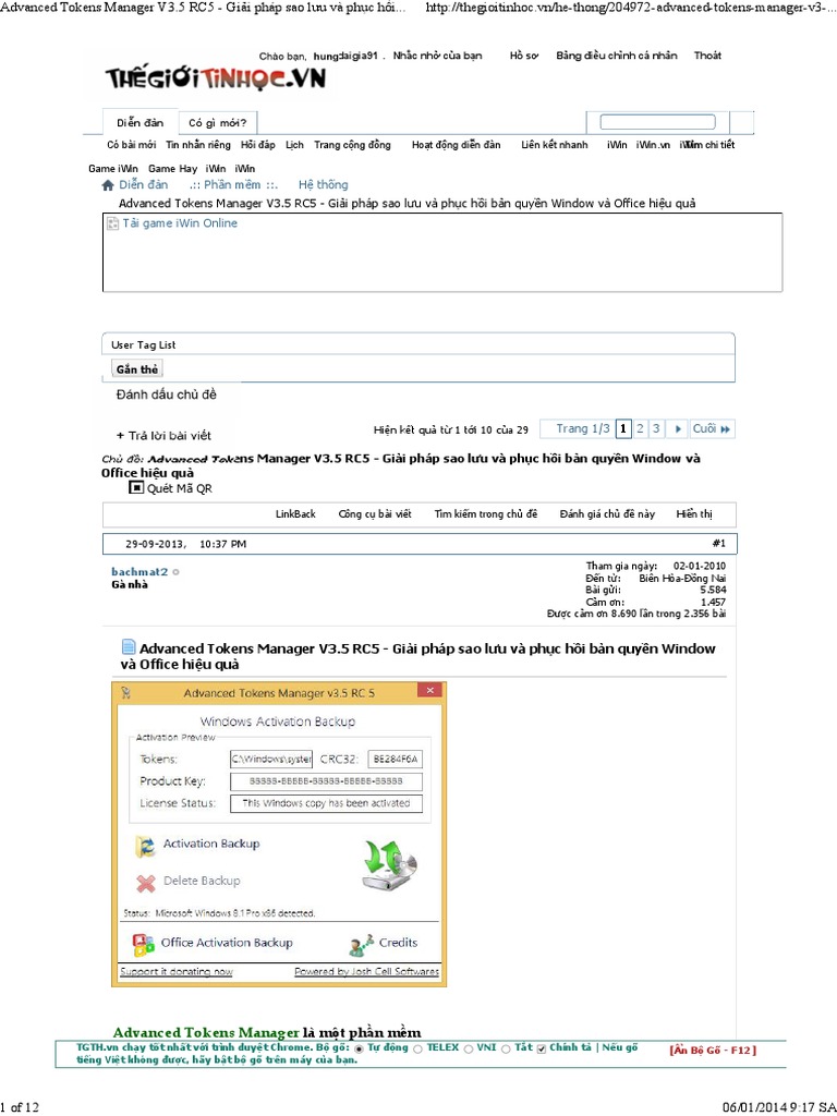 Advanced Tokens Manager V3.5 RC5 - Giải Pháp Sao Lưu Và Phục Hồi Bản ...