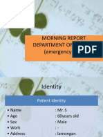 Morning Report Department of Interna (Emergency Unit)