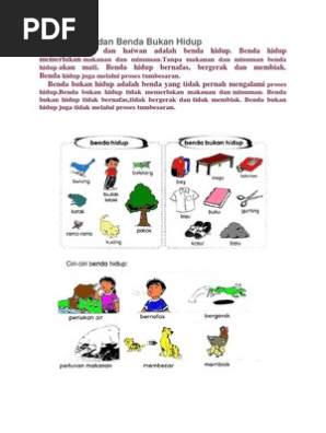Benda Hidup Dan Benda Bukan Hidup Pdf