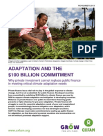Adaptation and The $100 Billion Commitment: Why Private Investment Cannot Replace Public Finance in Critical Climate Adaptation