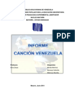 Informe Sobre La Cancion Venezuela