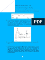 Lista de Exercícios de Eletrônica Digital sobre Flip Flops e Contadores