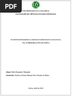 Do Monopartidarismo à Transição Democrática Em Angola