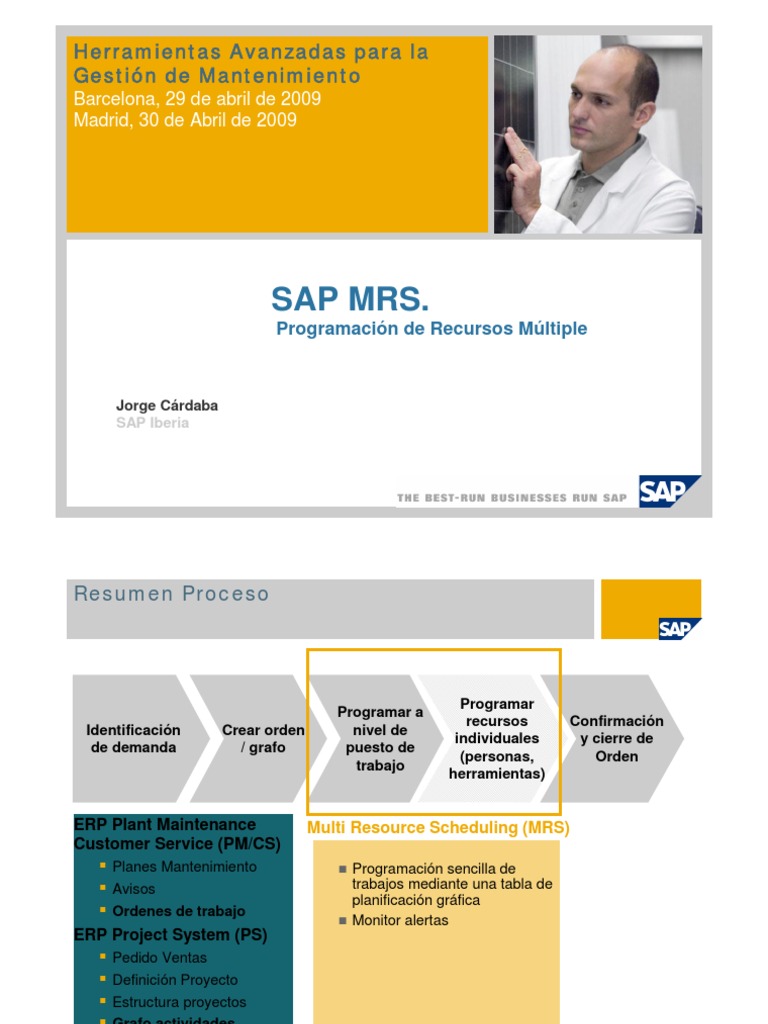 2 SAP MRS Programación de Recursos Múltiple | PDF | Sap Se | Planificación
