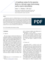 The Effectiveness of Membrane Systems For The Separation of Anolyte and Catholyte