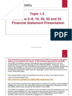 Financial Statements Presentation