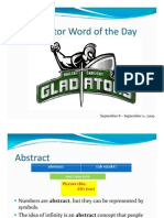 Gladiator Word of The Day: September 8 - September 11, 2009