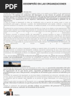 Evaluación Del Desempeño en Las Organizaciones